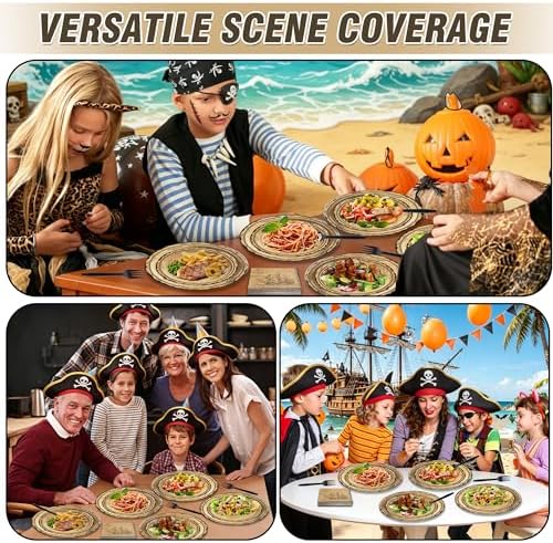 100 Pcs Disposable Pirate Tableware Set for 25 Guests - Image 6