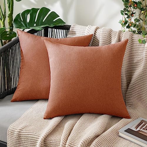 MIULEE Decorative Outdoor Pillow Covers Fall 16x16 Rust by MIULEE
