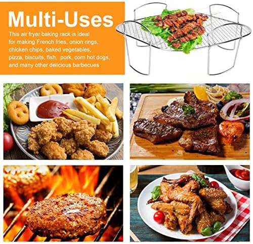 Air Fryer Basket for Nuwave Oven, Steel Grill Basket, Non-stick Mesh Basket Set, Air Fryer Tray Wire Rack Roasting Basket - Image 2