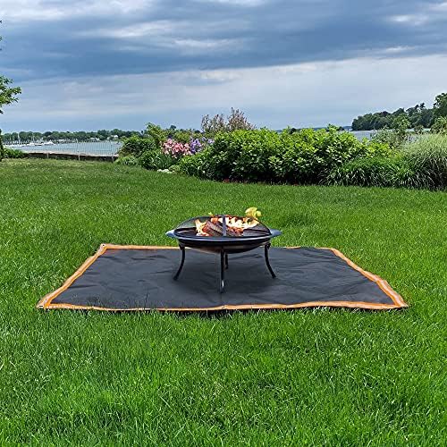 Fire Pit Mat & Grill Pad, 67x60 XL Deck Protector for Patio, BBQ, Grass - Image 3