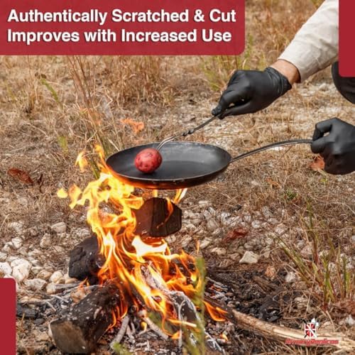 Armory Replicas™ Hand Forged Iron Frying Pan – 11" Durable Medieval-Style Pan for Gas, Induction, Wood & Open Fire Cooking - Image 6