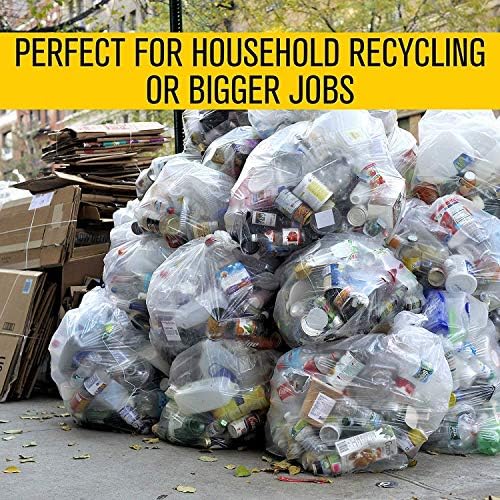Aluf Plastics 20-30 Gallon Clear Trash Bags - (Huge 1000 Pack) - 30" x 36" - 1.2 MIL (Equivalent) - Heavy Duty Industrial Liners Clear Garbage Bags for Recycling, Contractors, Storage, Outdoor - Image 5