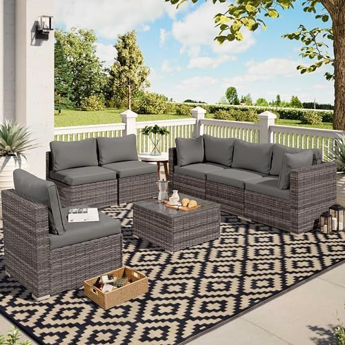SAND MINE Waterproof Outdoor Rug 8x10 ft, Plastic Reversible Rug, Modern Area Rug, Large Floor Mat for Outdoors, RV, Patio, Backyard, Deck, Picnic, Beach, Camping, Black & Beige - Image 5
