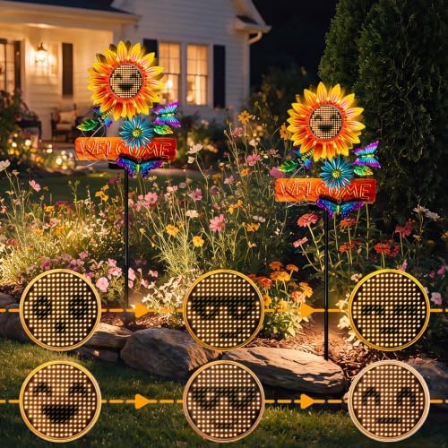 Solar Lights Outdoor Decor, Solar Sunflower Garden Decorations - Image 3