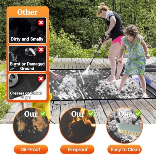 96 ×72 Inch Double-Sided Fireproof Under Grill Mats for Outdoor Grill - Image 4