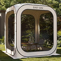 East Oak Pop up Screen Tent with Mosquito Netting, Portable Screen House Canopy Shelter, 6 x 6 FT Instant Screen Gazebo & UPF 50+ UV Protection for Patio, Backyard, Deck & Outdoor Activities, Beige by EASTOAK