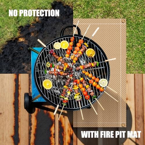 40"x 40" Fire Pit Mat - Fireproof & Heat Resistant Wood Stove Mat - Image 5