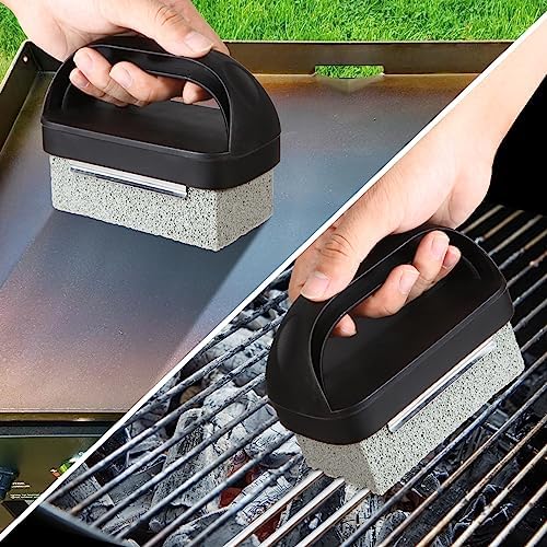 Upgraded Griddle Cleaning Kit for Blackstone 18 Pieces Flat Top Grill Accessories Cleaner Tool Set with Scraper, Heat-Resistant Silicone Spatula Mat with Hanger, Grill Brick, Scouring Pads - Image 5