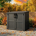 Horizontal Outdoor Storage Shed 36 Cu Ft with Lockable Doors, Portable Outdoor Storage Box -Waterproof Outdoor Storage Cabinet for Backyard by Unknown