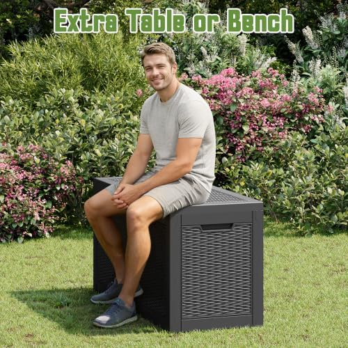 KAMABOKO Outdoor Storage Box, 75 Gallon Deck Box Outdoor Waterproof - Image 6