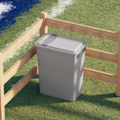 Dowell Wastebasket Trash Container, 35Qt/9Gal, Plastic, Stackable, for Kitchen/Bathroom/Office, Tall&Slim Trash Can 18" H (Grey 4000 35 04) - Image 6