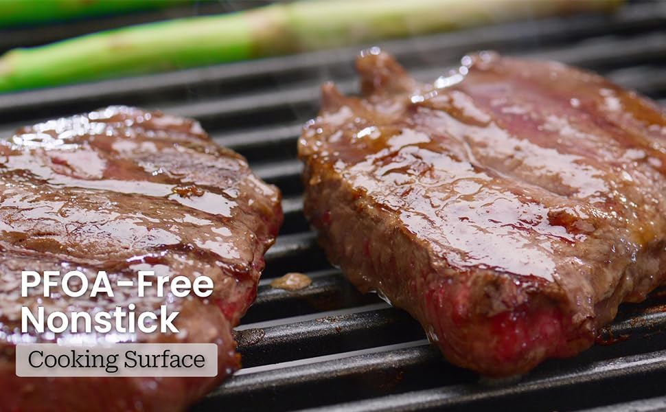 Indoor Grills Electric Smokeless, 1600W BBQ Grill with Water-Filled Drip Tray, 15-Inch Nonstick Grate for Steaks & Korean BBQ, Rapid Heating for Searing - Image 6