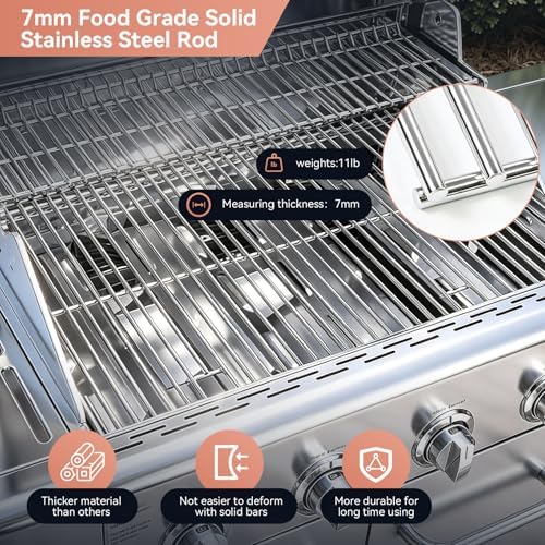 720-0830H Stainless Steel Grill Parts Kit for Nexgrill 4 & 5 Grates Burner - Image 6