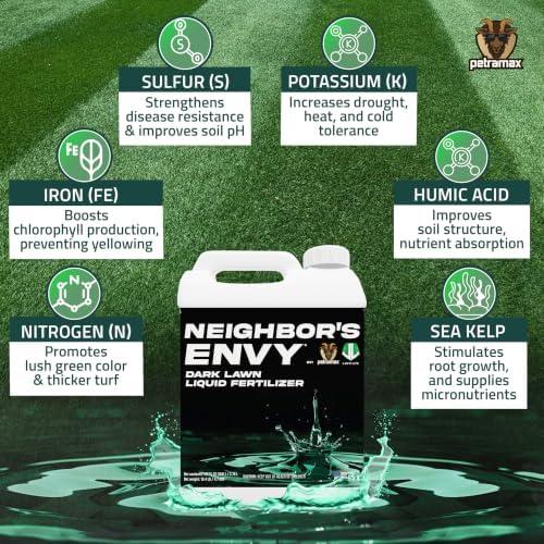 PetraMax Neighbor’s Envy Grass Fertilizer for Lawn, (32,000 sq ft, 2 Gal) - Image 4