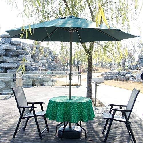 EHouseHome Outdoor and Indoor 60inch Round Tablecloth with Umbrella Hole and Zipper, Waterproof Zippered Patio Cloths, Spring/Summer Table Covers for Backyard Circular Table/BBQs/Picnic - Image 3