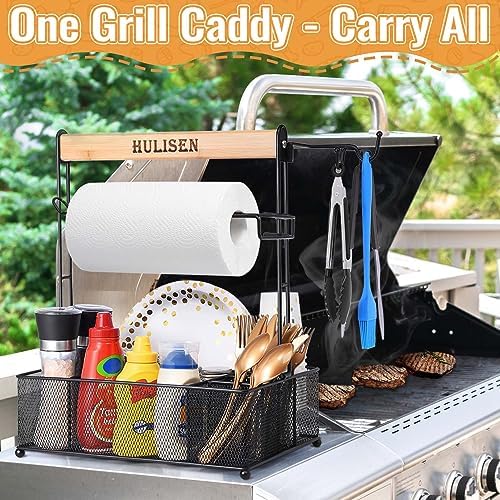 HULISEN Grill Caddy, BBQ Caddy with Paper Towel Holder - Image 2
