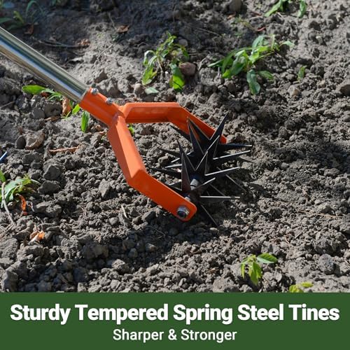 67in Garden Cultivator with Tempered Spring Steel Tines - Image 3