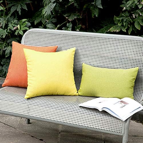 MIULEE Decorative Outdoor Pillow Covers Lumbar Waterproof 12x20 Green - Image 5