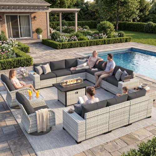 Outdoor Patio Furniture Set PE Wicker Rattan Outdoor Sectional Sofa by MuphyersPatioFurniture