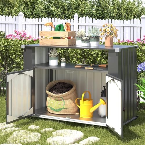 AECOJOY Outdoor Grill Cart with Storage Cabinet, 43'' Stainless Steel Top - Image 2