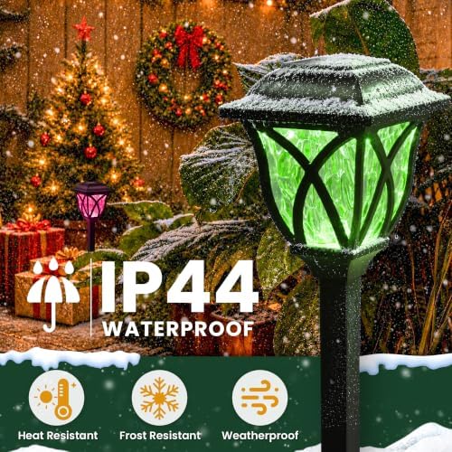 GIGALUMI Solar Christmas Lights Outdoor Decor, Multicolor Pathway Lights - Image 6