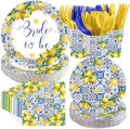 168Pcs Lemon Bridal Shower Citrus Fruit Party Decor Serves 24 by Greencian