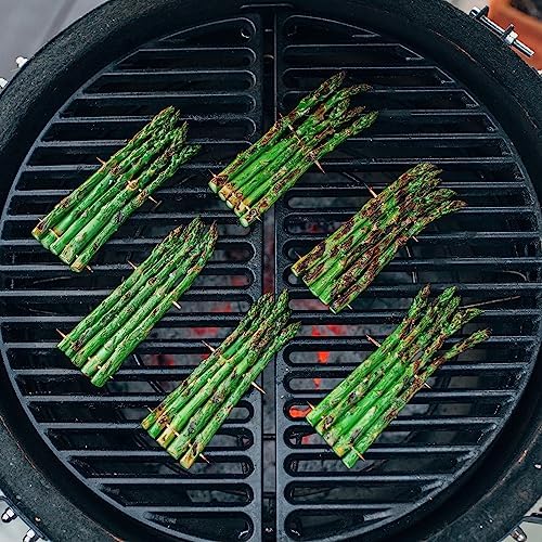 Kamado Joe Durable Half-Moon Cast Iron Cooking Grate with Grill Grate Lifter for Classic Joe 18-inch Charcoal Grill and Smokers in Black, Model KJ-HCICG - Image 3