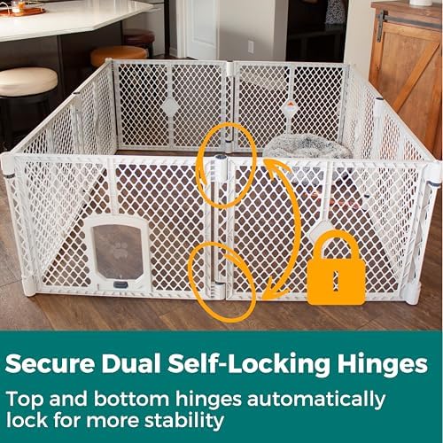 MyPet 2-Panel Extension with Small Pet Passage in Light Gray: 26 in. Tall for Indoor or Outdoor Use - Image 6
