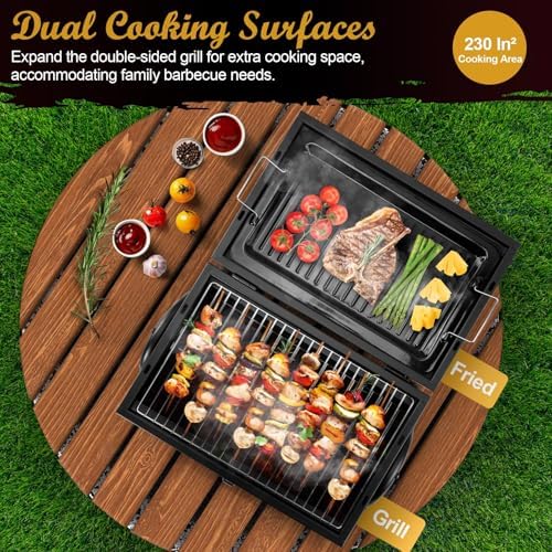 Joyfair Portable Charcoal Grill, Small Outdoor Camping Tabletop BBQ Grills - Image 2