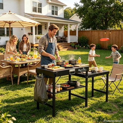 Grill Table - 61" L×31" H×20" W Heavy Duty Pizza Oven Stand - Image 6