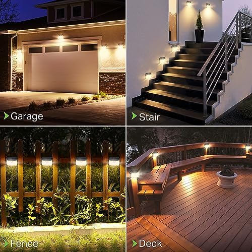 [12 Packs] Solar Motion Lights Outdoor, Ultra Bright Solar Fence Lights with Motion Sensor, IP65 Waterproof Security Light 3 Modes, 270° Lighting Angle, Wall Lights for Deck Patio Fence Garage Door - Image 2