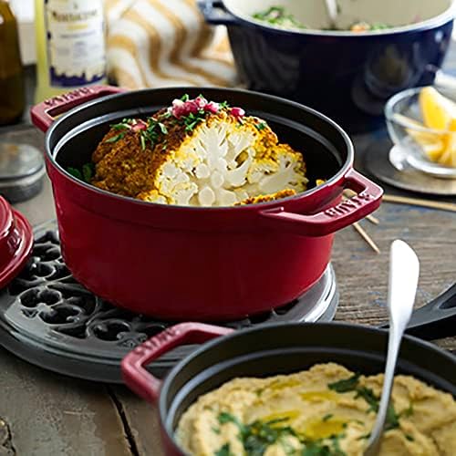 STAUB Cast Iron Round Cocotte, Dutch Oven, 2.75-quart, serves 2-3, Made in France, Cherry - Image 2