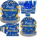 168Pcs Work Anniversary Party Supplies for Men Women Serves 24 by Greencian