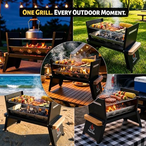 Nomad Portable Charcoal Grill, Ultra-Slim Folding Camping BBQ - Image 2
