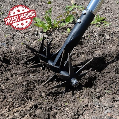 66in Rotary Cultivator Garden Tool with Tempered Spring Steel Tines - Image 4