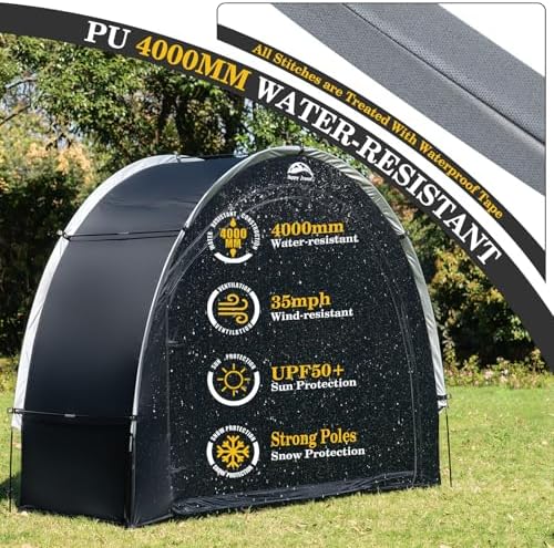 Happy Travel Bike Storage Shed Tent, Outdoor Portable Bicycle Storage Sheds - Image 4
