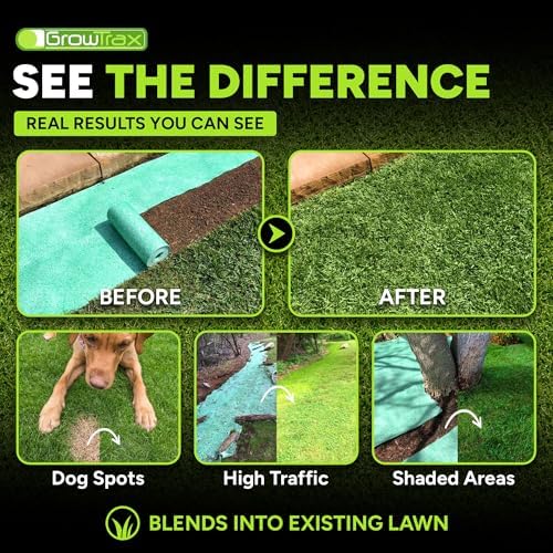Growtrax Biodegradable Grass Seed Mat - 100 Sq Ft Year Round Green - Image 3