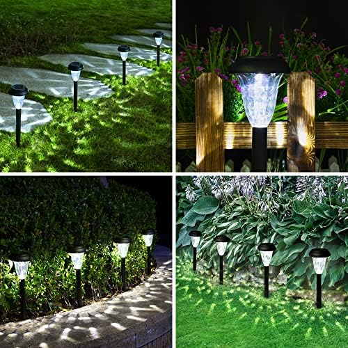 GIGALUMI Solar Lights Outdoor Waterproof Pathway Lights, 12 Pack Cold White - Image 3