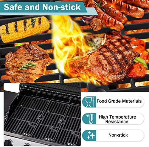 Criditpid 18 Inch Grill Grates for Charbroil Performance 463376519 Replacement Parts, Cast Iron Cooking Grid for Char-Broil 463377319, 463376419, 463376319, G470-0002-W1, G470-0003-W1, G321-0005-W1 - Image 6