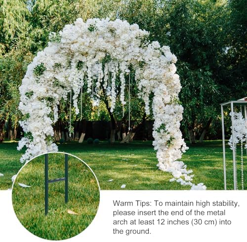 RUBFAC 7.8ft Garden Arch, Metal Trellis for Climbing Plants Outdoor - Image 5
