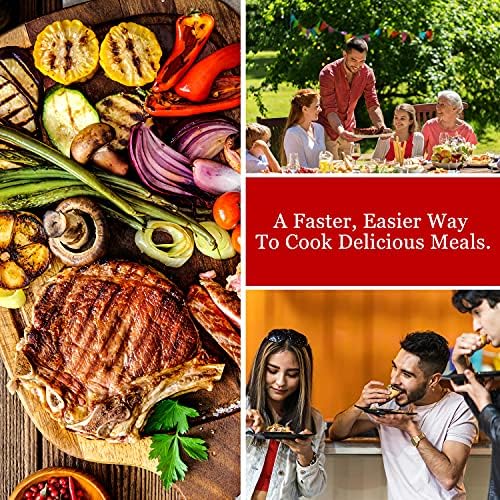 Indoor Grill, Techwood 1500W Smokeless Electric Grill with 2 in1 Nonstick Grill/Griddle Plates, Portable Korean BBQ Grill with 6-Level Control, Glass Lid, Dishwasher Safe, Double Plates, Gray - Image 2