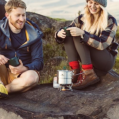Stanley Adventure Stainless Steel Camping Cooking Set for Two 1.0L / 1.1 QT with Bowls and Sporks - 6 Piece Camp Cook Set - Stainless Steel Pot with Lid - Cookware for Backpacking and Camping - Image 2