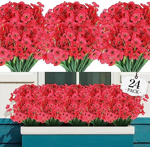 AGIRL Artificial Flowers Outdoor UV Resistant Fake Plant Garden Patio Decor by AGIRL