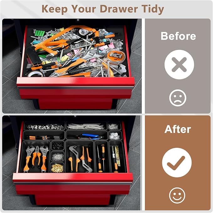 【 】A-LUGEI Tool Box Organizer Garage Organization and Storage - Image 4