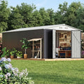 Polar Aurora 10x16 Outdoor Storage Metal Shed with Updated Frame Structure by PolarAurora
