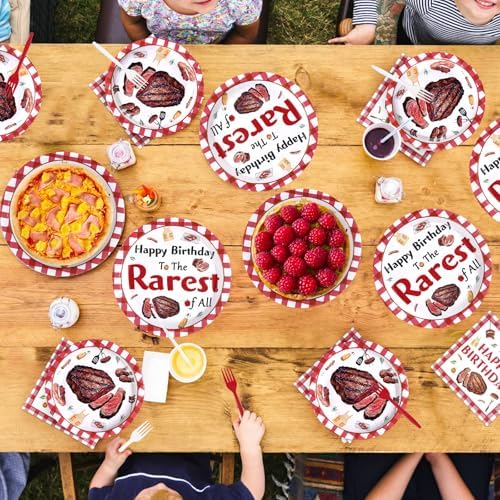 96Pcs Beefsteak Party Decorations for Meat BBQ, Serves 24 - Image 7