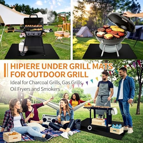 Under Grill Mat for Masterbuilt Gravity Series 1050 Digital 2021-2026, Heavy Duty Silicone Fiberglass BBQ Protector Mat Fire Resistant Oil Proof Easy Clean Outdoor Patio Grill Pad - Image 6