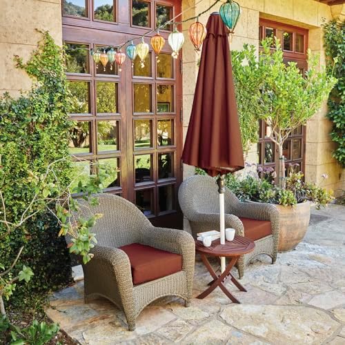 Classic Accessories Montlake Water-Resistant 23 x 20 x 4 Inch Patio Lounge Back Cushion, Heather Henna Red, Outdoor Loveseat Cushions - Image 3