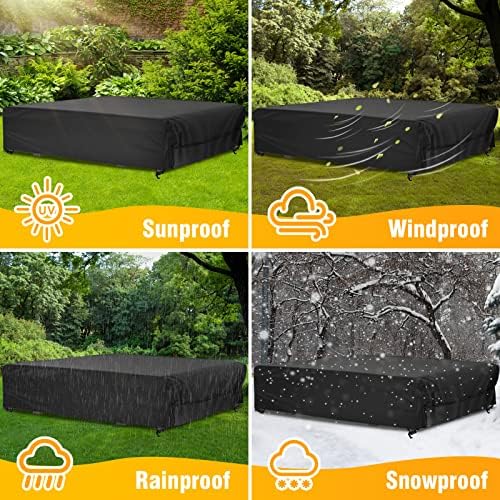 Patio Furniture Covers Waterproof Outdoor Table Cover 126"Lx126"Wx28"H - Image 6
