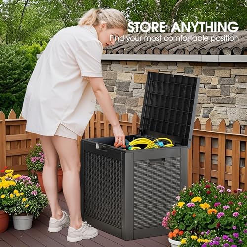 KAMABOKO 31 Gallon Outdoor Storage Box Waterproof Deck Box for Patio - Image 4